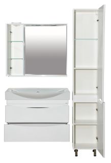 Подвесная тумба под раковину Misty Элвис 85см белый